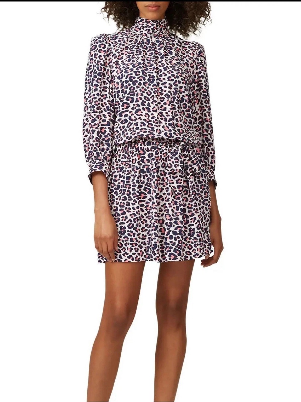 Zadig & Voltaire Pink Navy Mobwife Mini Dress L - Picture 1 of 9